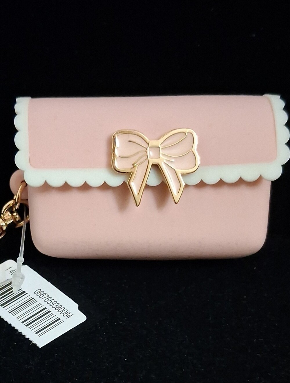 Bath & Body Works Pink Bow Snap Purse Pocket-bac Holder W Gel New Air Pod Holder